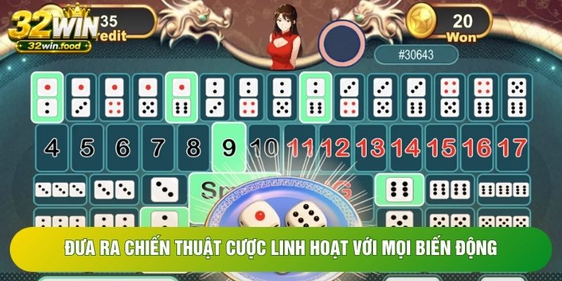 Đưa ra chiến thuật cược linh hoạt với mọi biến động Đưa ra chiến thuật cược linh hoạt với mọi biến động